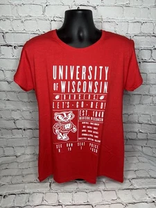 BRAND NEW w/Tags Gildan Wisconsin Badgers Women’s Short Sleeve Shirt - Picture 1 of 6