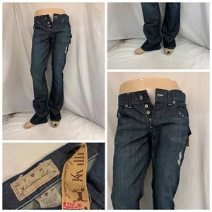William Rast Jeans 31x34 Blue Dark Wash Cotton Poly Made In USA NWT YGI N1-307CG - Picture 1 of 12