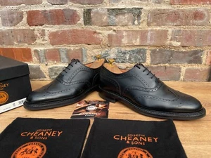 Church’s Cheaney Black Calf Brogues UK 10 F / US 11 / EU 44 – Dainite Sole – Box - Picture 1 of 17