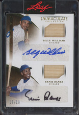 2015 Panini Immaculate Collection #2 Billy Williams Ernie Banks 10/10 Auto Bat