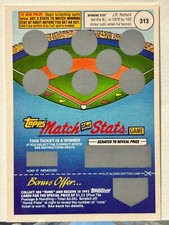 ⚾️ 1992 Topps Match The Stats Insert ⚾️ J.R. Richard, Stat: 313  (1 of 52)