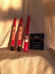 Mixed lot of vintage Christmas candles Santa, snowman, Angel Chime candles - Picture 1 of 10