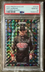 2022 Panini Prizm NASCAR Jeff Gordon Stained Glass Case Hit PSA 10 Gem Mint - Picture 1 of 2