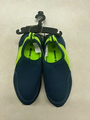 Wave Zone Boys Girl Surfer Swim Water Shoes Kids Size 12 Navy Blue Lime NWT - Image 1 of 2
