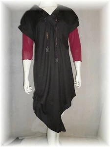 ♣ -  Robe Tunique Asymétrique Grise + Haut Rouge Cop Copine Mod.  Corneille T 40 - Picture 1 of 12