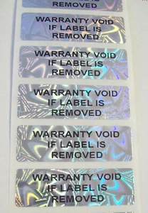 Silver MGR WV 5/8" x 2" Hologram Tamper Evident Product Protection Stickers - Picture 1 of 4