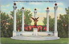 Postcard Muncie Indiana The Ball Memorial Statue Ball State Teachers College