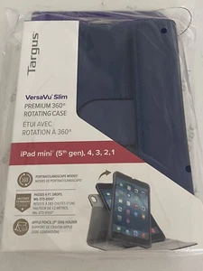 Targus VersaVu Slim Rotating Case for iPad Mini (5th Gen.)4,3,2,ipad mini(Blue) - Picture 1 of 9