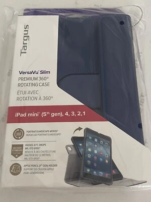 Targus VersaVu Slim Rotating Case for iPad Mini (5th Gen.)4,3,2,ipad mini(Blue) - Image 1 of 4