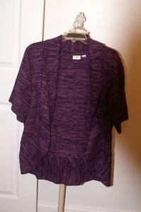NWOT CATO WOMAN SZ 22/24W PURPLE SHORT SLEEVE SWEATER - Picture 1 of 8
