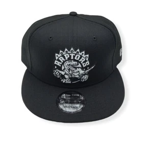 New Era Toronto Raptors 9Fifty Black & White Logo Adjustable Snapback Hat Cap - Picture 1 of 6