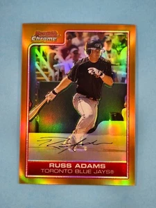 2006 Bowman Chrome GOLD REFRACTOR Russ Adams Blue Jays #18 44/50 ⚾ - Picture 1 of 2