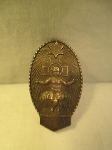 Alte klerikale Anstecknadel um 1900 aus Metall / Wallfahrt - Bild 1 von 3