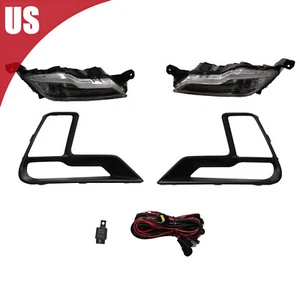 For 2018-2019 Ford Explorer LED Fog Lights Driving Bumper Lamps&Switch&Bezels - Picture 1 of 12