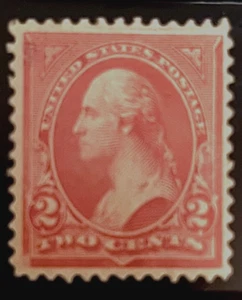 US STAMPS #267a 2c WASHINGTON MINT MOGNH cv $150 (pink) - Picture 1 of 3