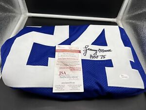 Lenny Moore Indianapolis Colts Custom Signed  Jersey W/ Inscription JSA COA