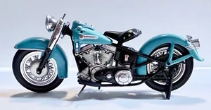 FRANKLIN MINT 1949 HARLEY DAVIDSON BLUE HYDRA GLIDE FL - Die Cast - 1:24 Scale - Picture 1 of 6