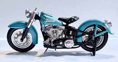 FRANKLIN MINT 1949 HARLEY DAVIDSON BLUE HYDRA GLIDE FL - Die Cast - 1:24 Scale - Image 1 of 4