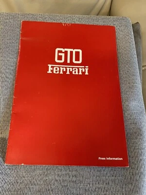 Kit de prensa Ferrari GTO con fotos originales.  RARO Foto 1 de 4