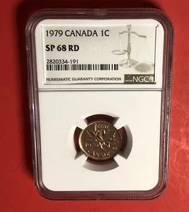 1979-CANADA-1 CENT COIN,GRADED BY NGC SP68 RD …….DEAL - Picture 1 of 4