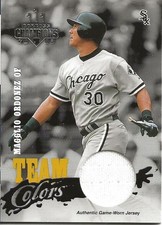 2003 Donruss Champions "Team Colors" Game used Jersey Magglio Ordonez