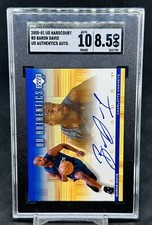 2000-01 Upper Deck Hardcourt UD Authentics Baron Davis Auto SGC 8.5 10
