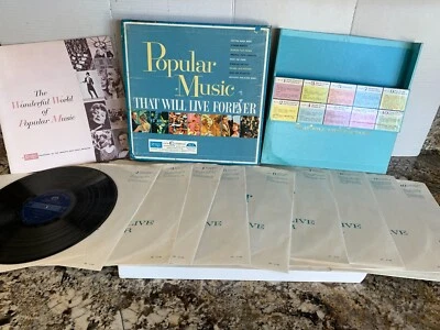 VTG Reader's Digest Popular Music That Will Live Forever 10-LP Vinyl Records Set - Image 1 of 4