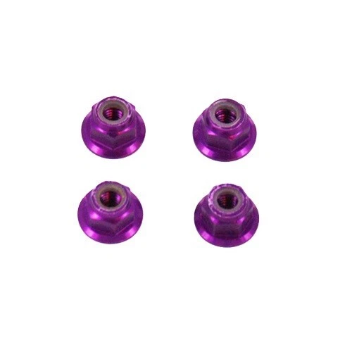Redcat Racing 02190P Purple Aluminum Lock Nuts M4 Qty 4 Part 02190 - Image 1 of 1
