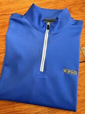 Fairway Green F&G Tech Men's 1/4 Zip Golf Pullover Size Large EZ-GO Royal Blue