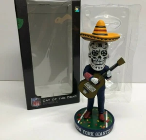 New York Giants DAY OF THE DEAD Playing Guitar Bobble Bobblehead - Picture 1 of 6