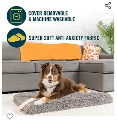 OurPets Dog Mat Anti-anxiety Long Pile Washable Anti-slip 24x36 Foam Large - Image 1 of 4