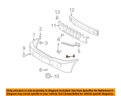 Componentes de parachoques eco TOYOTA OEM 00-07 - Soporte de cubierta de parachoques 5219752010 Foto 1 de 2