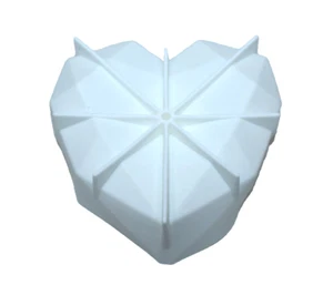 BREAKABLE HEART MOLD 7" Large White Chocolate Mold Silicone Baking Dessert - Picture 1 of 4