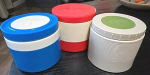 2 Thermos 1155 & 1 Aladdin 7000 Vintage Insulated Soup Thermoses USA Made  8OZ  - Picture 1 of 8