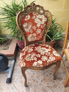 Sedia Vintage Barocco Stile Francese Luigi XVI - Foto 1 di 20