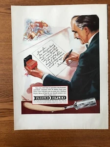 Durham Duplex Straight Razor , 1940s  Ad , original vintage - Picture 1 of 1