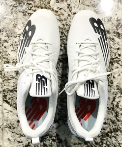 New Balance FuelCell 4040 v6 Molded Baseball Cleats : PL4040W6 : White/Blk - 16D - Picture 1 of 16