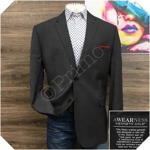 KENNETH COLE Mens Blazer Sport Coat Casual Jacket Size 50L Slim Fit Wool Suit - Picture 1 of 12