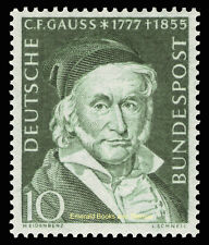 EBS Germany BRD 1955 - Carl Friedrich Gauss - Gauß - Michel 204 MNH** cv $9