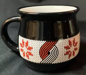 Portland Trailblazers Holiday Sweater Print ceramic mug Black NBA - Picture 1 of 6