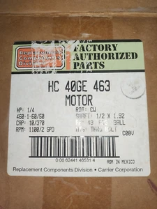 GE Brand OEM for Carrier Bryant Payne Condenser Fan Motor 1/4 HP HC40GE463, 460V - Picture 1 of 2