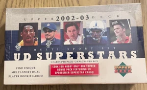 Caja de hobby sellada UD Superstars 2002-03 cubierta superior - Imagen 1 de 3