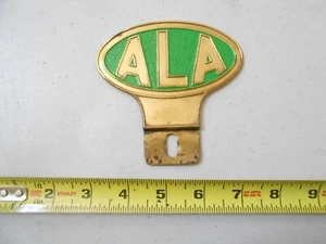 VINTAGE ALA AUTOMOBILE LEGAL ASSOCIATION LICENSE PLATE TOPPER VEHICLE AUTO TRUCK - Picture 1 of 6
