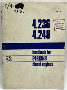 Perkins 4.236 4.248 DIESEL ENGINE Handbook 1970 No 201 Book - Picture 1 of 1