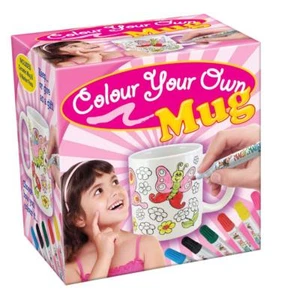 Colour Your Own Tasse für Kinder Kinder Kreativität Tasse Blume Schmetterling Cheatwell - Bild 1 von 6
