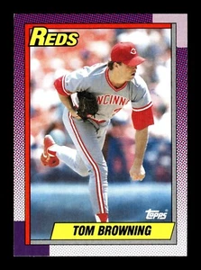 TOM BROWNING ⚾ 1990 Topps Baseball #418 Cincinnati Reds - Picture 1 of 2