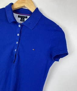 TOMMY HILFIGER POLO SHIRT Size Small UK 10 Women's Blue - Great Condition - Picture 1 of 5