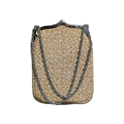 Vtg MCM Purse Woven 60s-70s Adjustable Strap Shoulder/ Hand Held Chain Retro - Image 1 of 4