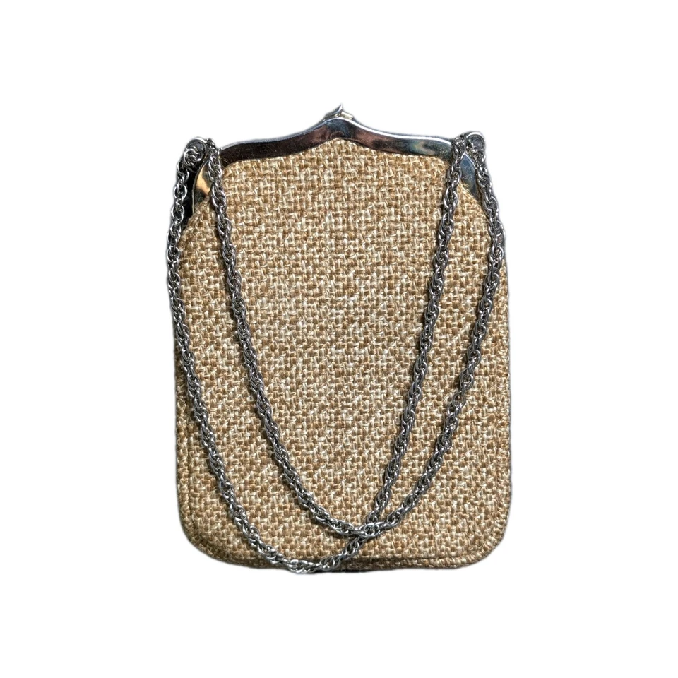 Vtg MCM Purse Woven 60s-70s Adjustable Strap Shoulder/ Hand Held Chain Retro - Image 1 of 4