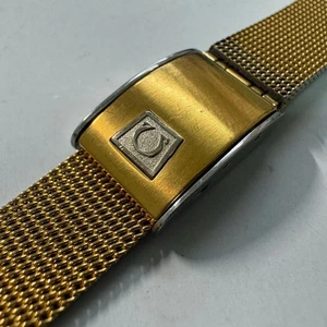 Genuine OMEGA 6019 Gold Plated Stainless Steel 11mm Mesh Bracelet Ladies #268 - Picture 1 of 10